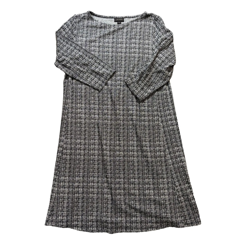 J. Jill Black and White Long Sleeve Dress